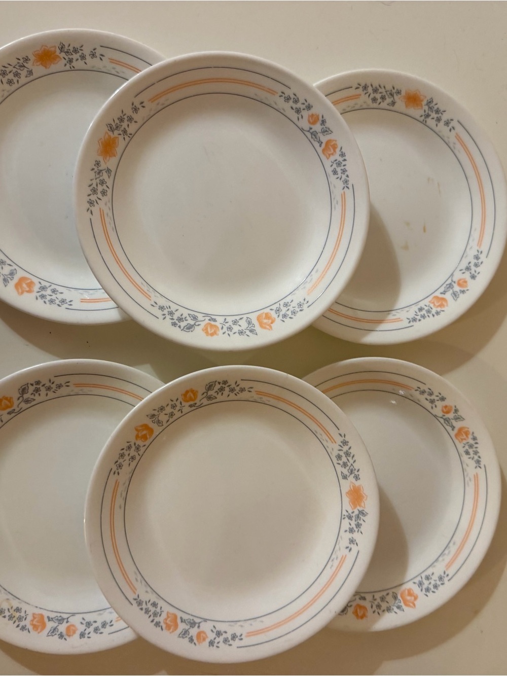 Corelle apricot grove salad bread plates